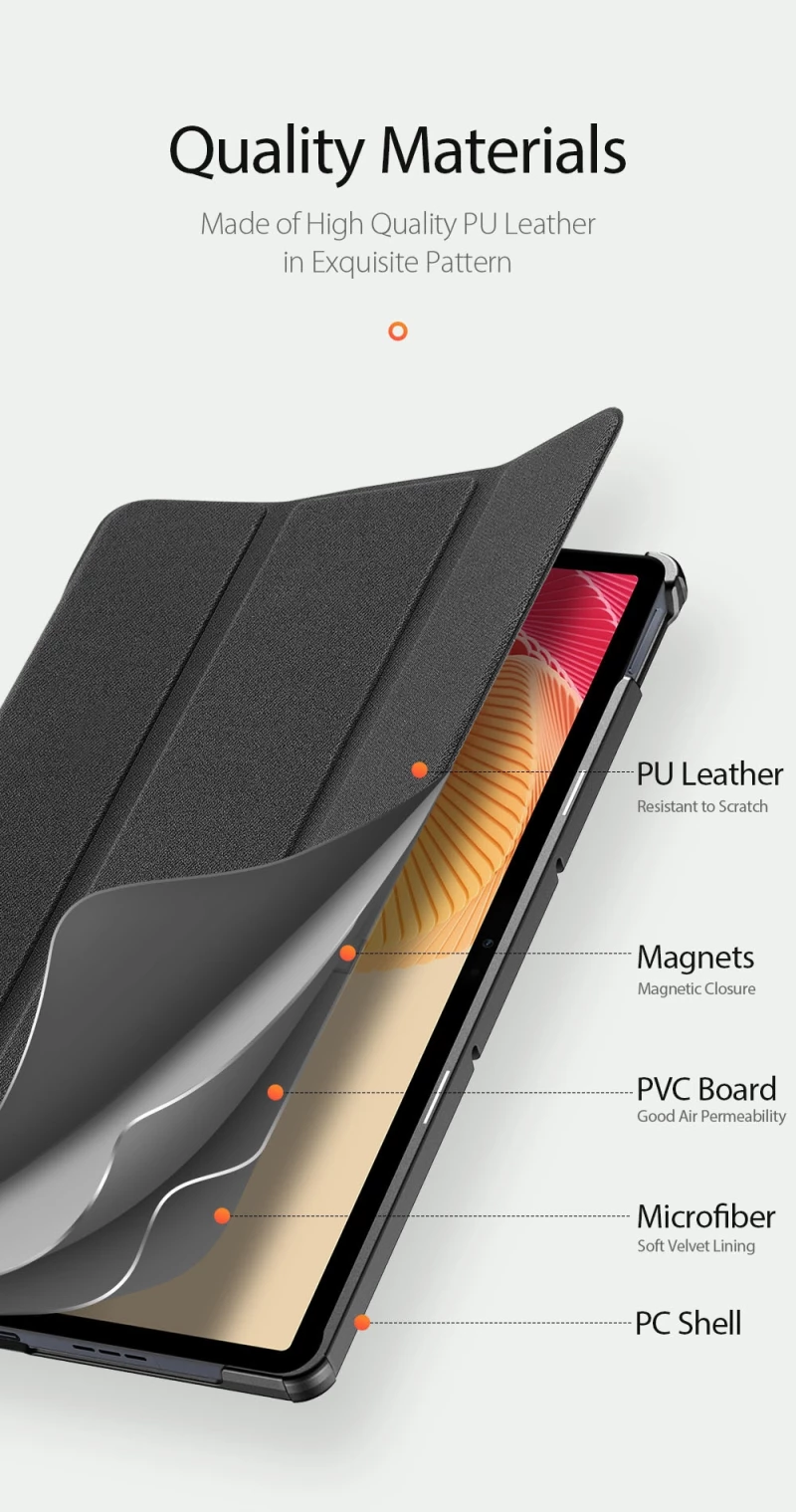 Flip Θήκη - Realme Pad 2 11.5" - Duxducis Domo Series - Black (6934913023365)