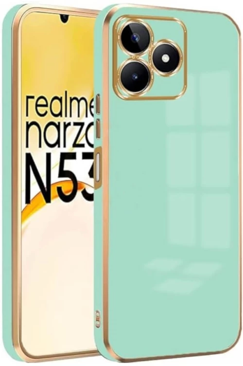 Bodycell Gold Plated - Θήκη Σιλικόνης Realme C53 / Narzo N53 - Mint Green (5206015073960)
