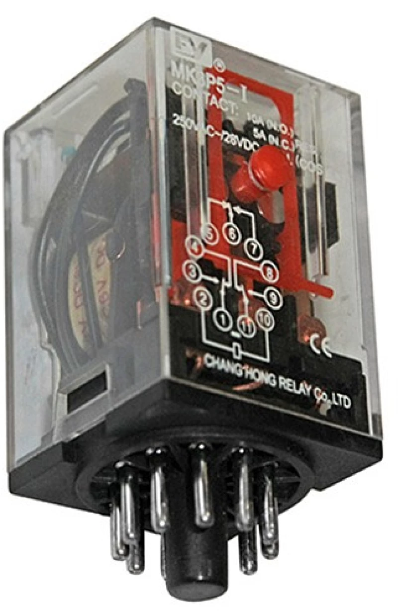 Adeleq Διακόπτης Ρελέ Λυχνίας Led & Test Μπουτόν Με 11 Πόδια 6V Dc 11-3060