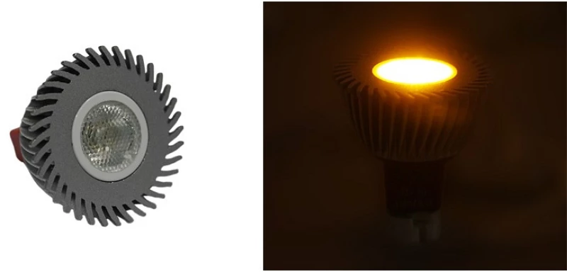 Adeleq Λάμπα Led Ισχύος Mr16 3W 12Vac-Dc 1 Led 30° Πορτοκαλί 13-16333