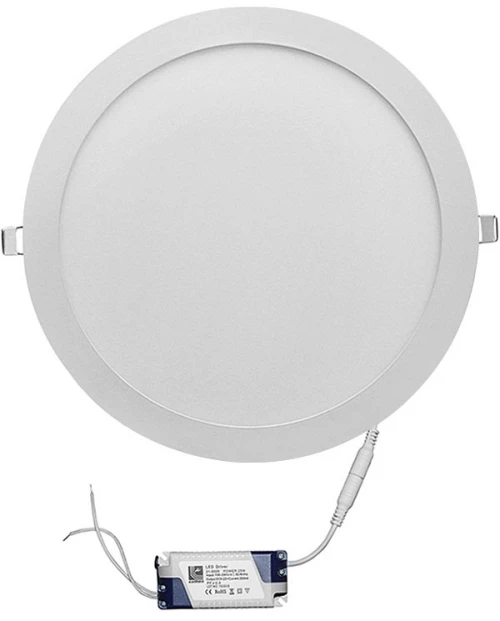 Adeleq Led Φωτιστικό Ψευδοροφής Αλουμινίου Στρογγυλό 24W 6300K 120° Λευκό D300 21-025100