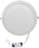 Adeleq Led Φωτιστικό Ψευδοροφής Αλουμινίου Στρογγυλό 24W 6300K 120° Λευκό D300 21-025100