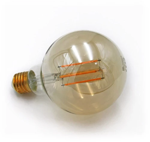Adeleq Led Λάμπα Cog Globe Φ95 Μελί Ε27 6W 230V Θερμό 13-2795600