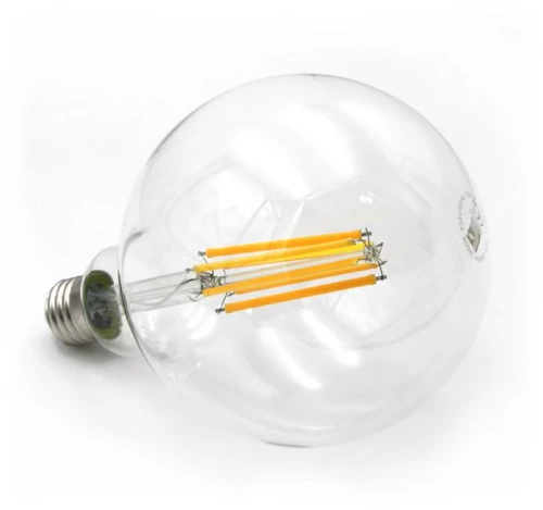 Adeleq LED Λάμπα COG Globe Φ125 Διάφανο Ε27 18W 230V Θερμό 13-271251800