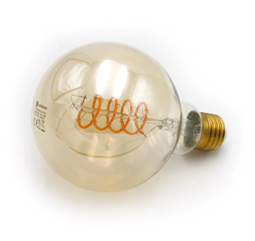 Adeleq Λάμπα LED Cog Spiral Globe Φ95mm Ε27 6W Ντιμαριζόμενο Μελί 1800Κ 13-2795960019
