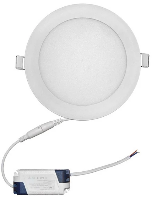 Adeleq Led Φωτιστικό Ψευδοροφής Αλουμινίου Στρογγυλό 12W 3000K 120° Λευκό 21-0121000