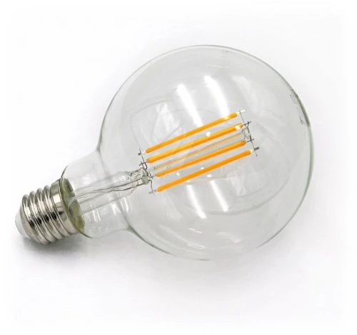Adeleq Led Λάμπα Cog Globe Φ95 Διάφανο Ε27 10W Ντιμαριζόμενο Θερμό 13-2711001009