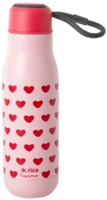 Rice Ανοξείδωτο Μπουκάλι - Θερμός 500 ml 'Καρδούλες' Ροζ-Κόκκινο STBOT-SWHE