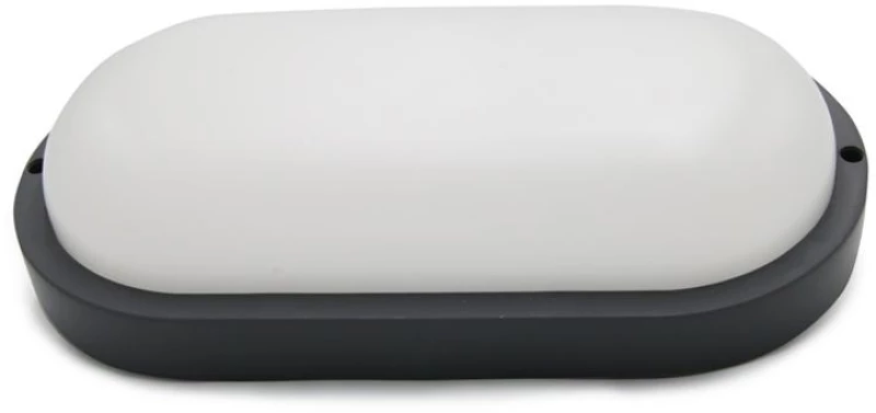 Adeleq Απλίκα PC Οβάλ 26x13.5cm LED 18W 4000K IP54 Σκούρο Γκρι 21-2601811
