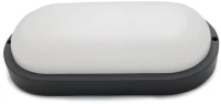 Adeleq Απλίκα PC Οβάλ 26x13.5cm LED 18W 4000K IP54 Σκούρο Γκρι 21-2601811