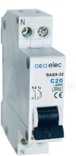 MCB 1P+N C25 3KA 1M