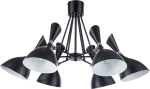 MORGAN CHANDELIER 6xE14 BLACK