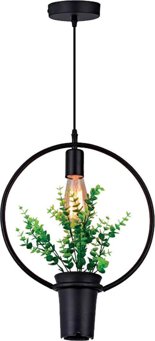SPRING PENDANT 1XE27 BLACK