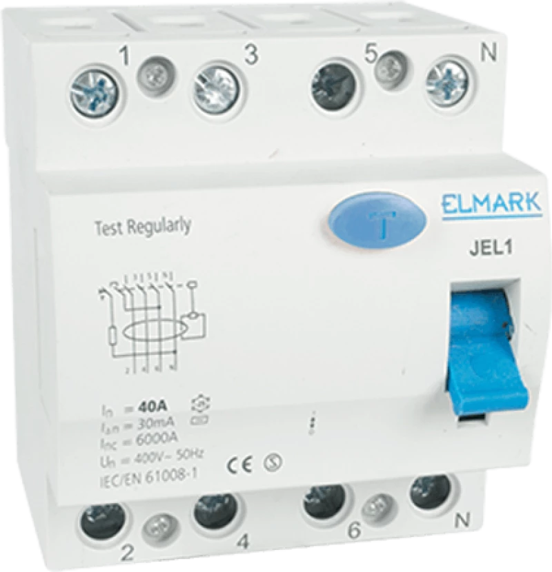 RESIDUAL CURRENT DEVICE JEL1 6kA 4P 100A/300mA