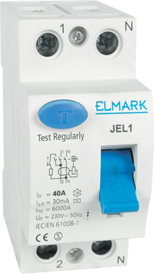 RESIDUAL CURRENT DEVICE JEL1 6kA 2P 40A/100mA