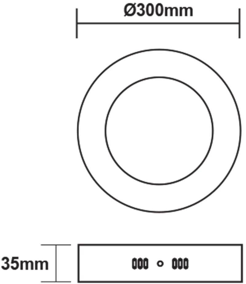 ΛΕΥΚΟ ΣΤΡΟΓΓΥΛΟ LED ΠΑΝΕΛ ΟΡΟΦΗΣ 23W 3000K 2050Lm Φ285 230V AC Ra80