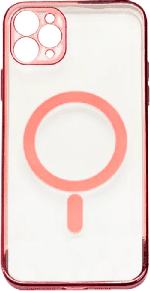 Tel Protect® Θήκη Διάφανη Magsafe Luxury iPhone 11 Pro με Κόκκινο Περίγραμμα