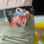 Nuon® Θήκη Σιλικόνης iPhone 12 Multicolor with Color Chain Camera Protection Design 2