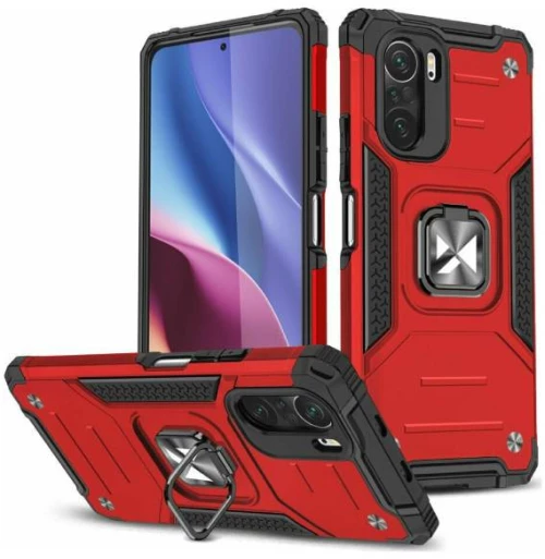 Wozinsky® Θήκη Ring Armor Kickstand Xiaomi Mi 11i / Poco F3 Χρώματος Κόκκινο