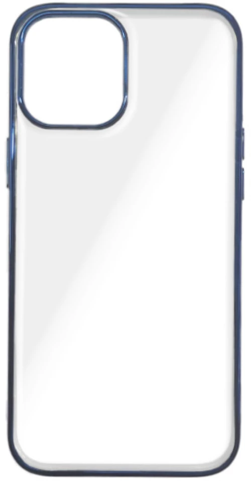 RockRose AQUA Διάφανη Θήκη Σιλικόνης iPhone 12 Pro Max με Περίγραμμα Χρώματος Μπλε Μεταλλικό