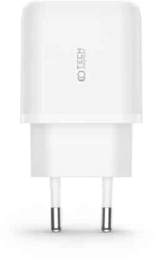 Tech-Protect® Φορτιστής με Θύρα USB-A και Θύρα USB-C και Καλώδιο Lightning 20W Power Delivery / Quick Charge 3.0 Λευκό