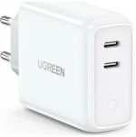 Ugreen® Φορτιστής Χωρίς Καλώδιο με 2 Θύρες USB-C 36W Quick Charge 4.0 Λευκός (CD199)