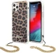 Guess® Θήκη Leopard for iPhone 12/12 Pro (GUHCP12MKSLEO) Hard Case Gold Chain