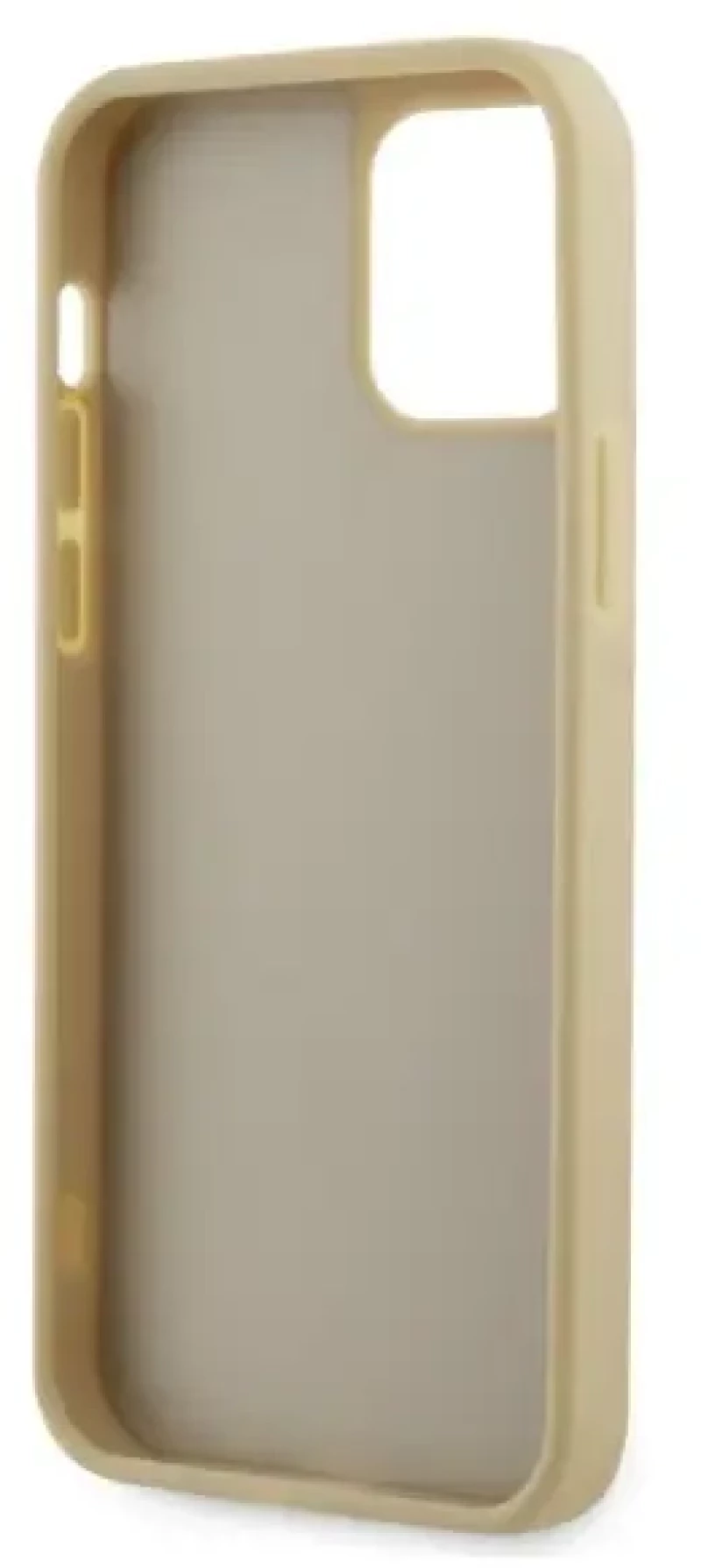 Guess® Rhinestones Triangle Metal Logo Collection iPhone 12 Pro Max - Χρυσό (GUHCP12LHDGTPD)