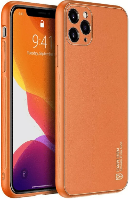 Dux Ducis® Yolo Θήκη Πλάτης Δερματίνη iPhone 11 Pro Max Πορτοκαλί