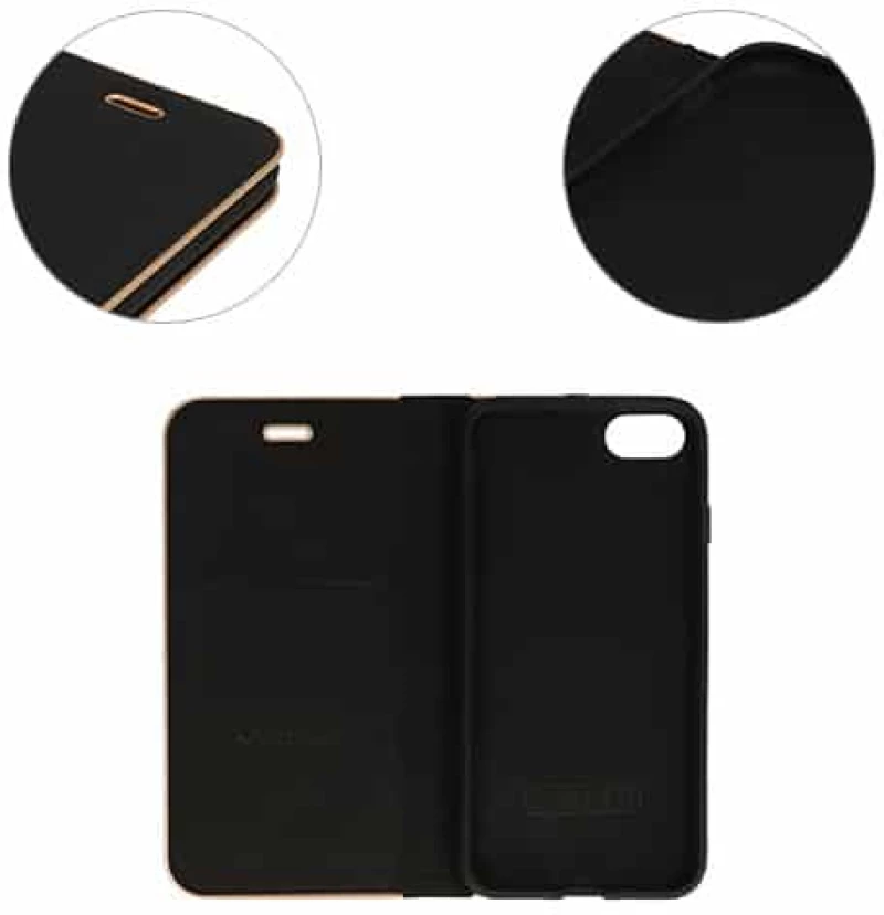 Θήκη Βοοκ Δερματίνης Vennus iPhone 13 Mini Χρώματος Μαύρο
