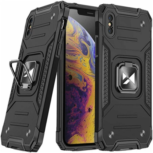 Wozinsky Θήκη Ring Armor Kickstand Apple iPhone XS Max Χρώματος Μαύρο