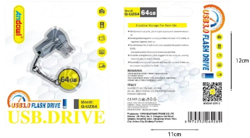 Andowl Στικάκι USB 3.0 Flash Drive 64GB Q-UZ64 - Flash Drive 075454