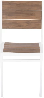 ΚΑΡΕΚΛΑ ΑΛΟΥΜΙΝΙΟΥ FB96063.01 ΛΕΥΚΗ ΜΕ POLYWOOD 46x52x86Υεκ.
