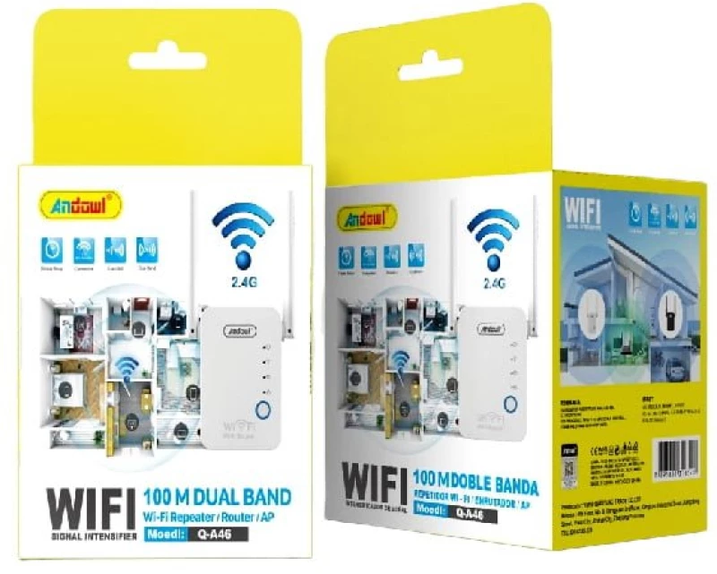 Andowl WiFi Extender Dual Band (2.4GHz) 100Mbps Q-A46 075487