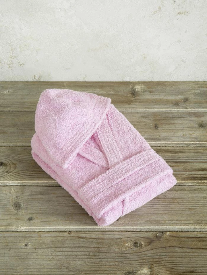 Μπουρνούζι παιδικό με κουκούλα Wizard No 4 Barbie Pink nima