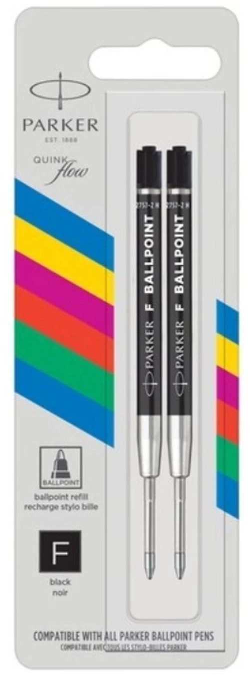 Ανταλλακτικό Parker Ballpoint Refill Fine Μαύρο 2τμχ.