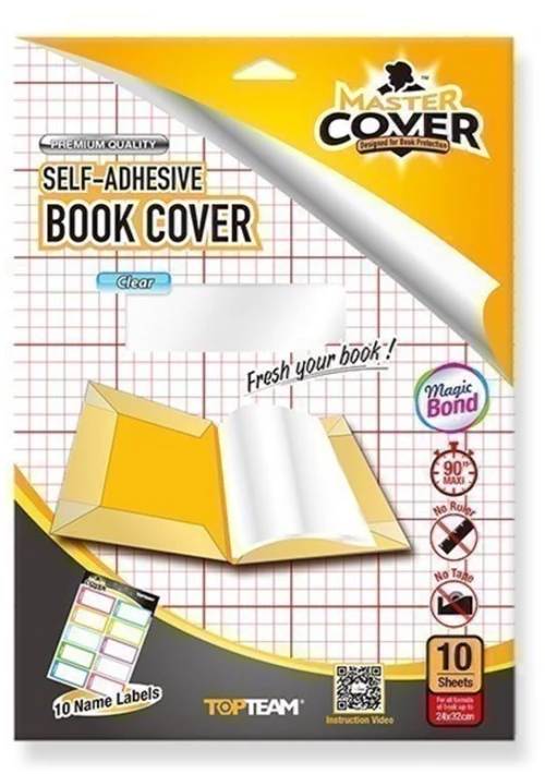 Φύλλα Για Κάλυμμα Βιβλίων Master Cover 50cmx36cm Αυτοκόλλητο Removable 10τεμ.