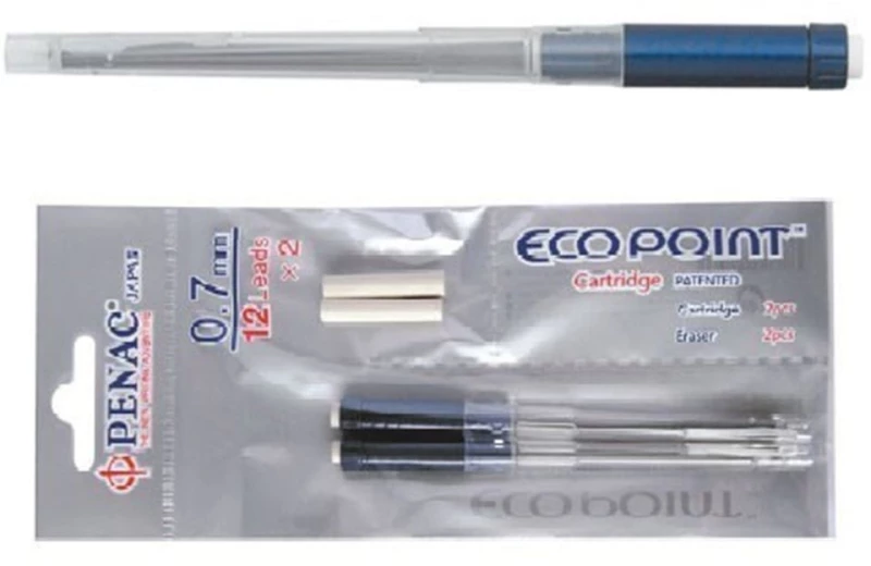 Ανταλλακτικό Δοχείο Penac Ecopoint 0.7mm 2τμχ χ12 Leads + 2 Γόμες