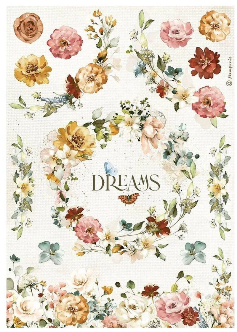 Stamperia Ριζόχαρτο Decoupage A4 Garden of Promises Dreams
