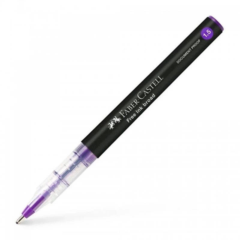 Στυλό Faber-Castell Rollerball 1.5mm με Μωβ Mελάνι Free Ink Fine