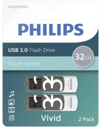 Philips Vivid Pack 32gb usb 3.0 Stick Γκρι (Phusb32gvividu3p2) (Phiphusb32gvividu3p2)