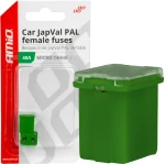 ΑΣΦΑΛΕΙΕΣ JapVal PAL ΜICRO 14mm ΘΗΛΥΚΕΣ 40A ΣΕ ΠΡΑΣΙΝΟ ΧΡΩΜΑ AMIO - 2 Τεμ.