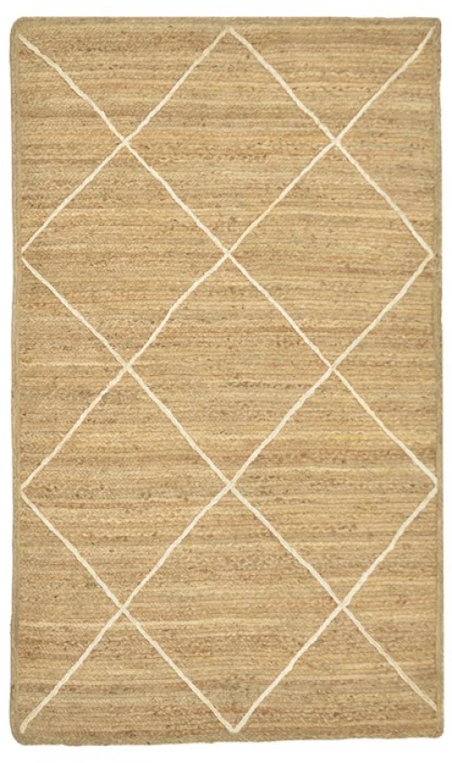 Χαλί Strike Inart μπεζ-εκρού γιούτα 120x180x1εκ