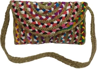 Τσάντα Θαλάσσης ΚΟΜΒΟΣ 50% Γιούτα - 50% Βαμβάκι Multicolor 25x35 - Design 3 ΚΟΜΒΟΣ