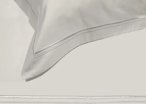 Σεντόνι Cotton Satin Plain Line TC310 Cotton 100% Two Lines 190x290 Le Blanc
