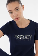 FREDDY Jersey t-shirt with a light gold foliage print  (S3WTRT1-N)