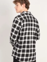 REBASE Shirts Flannel (232.RGS.570 BLACK/WHITE)
