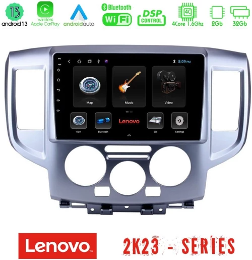 Lenovo Car Pad Nissan NV200 4Core Android 13 2+32GB Navigation Multimedia Tablet 9" U-LEN-NS391