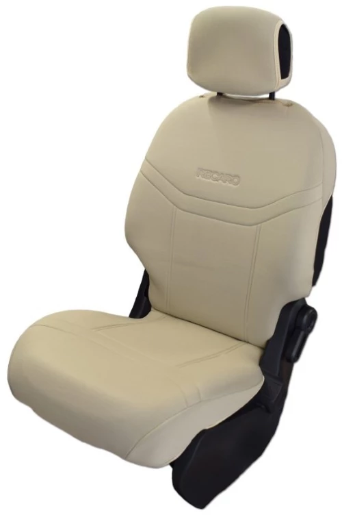 ΗΜΙΚΑΛΥΜΜΑΤΑ ΚΑΘΙΣΜΑΤΩΝ BUCKET RECARO ΜΠΕΖ ΜΕ ΥΠΟΔΟΧΗ ΠΡΟΣΚΕΦΑΛΟΥ ΜΕ VELCRO ΚΑΙ ΠΡΟΣΚΕΦΑΛΑ (2 ΤΕΜ.) ΠΛΑΤ.REC.BEIGE