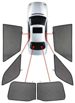 MAZDA CX7 5D 07-12 ΚΟΥΡΤΙΝΑΚΙΑ ΜΑΡΚΕ CAR SHADES - 6 ΤΕΜ. PVC.MAZ-CX7-5-A